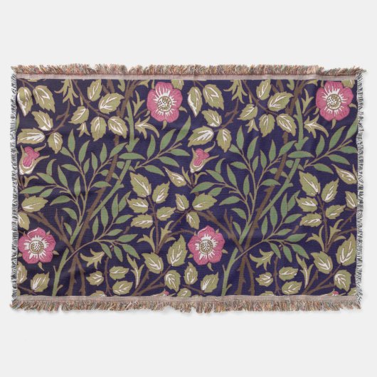 William Morris Sweet Briar Floral Art Deken (Voorkant)