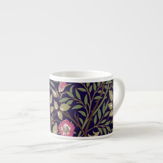 William Morris Sweet Briar Floral Art Espresso Kop (Voorkant rechts)