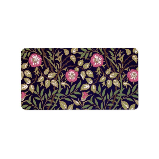 William Morris Sweet Briar Floral Art Etiket (Voorkant)