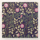 William Morris Sweet Briar Floral Art Glazen Onderzetter (Voorkant)