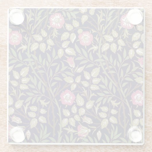 William Morris Sweet Briar Floral Art Glazen Onderzetter (Achterkant)