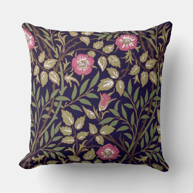 William Morris Sweet Briar Floral Art Kussen (Voorkant)