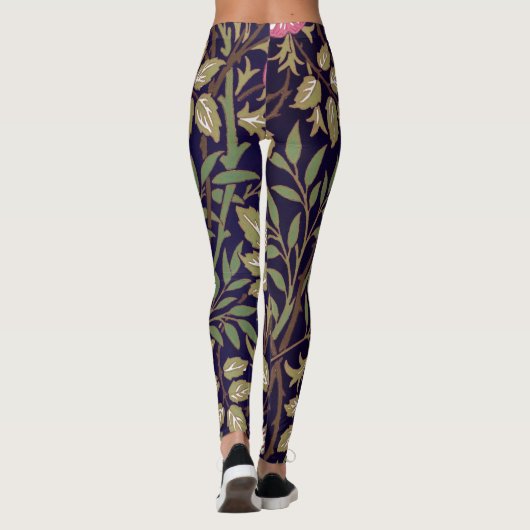 William Morris Sweet Briar Floral Art Leggings (Achterkant)