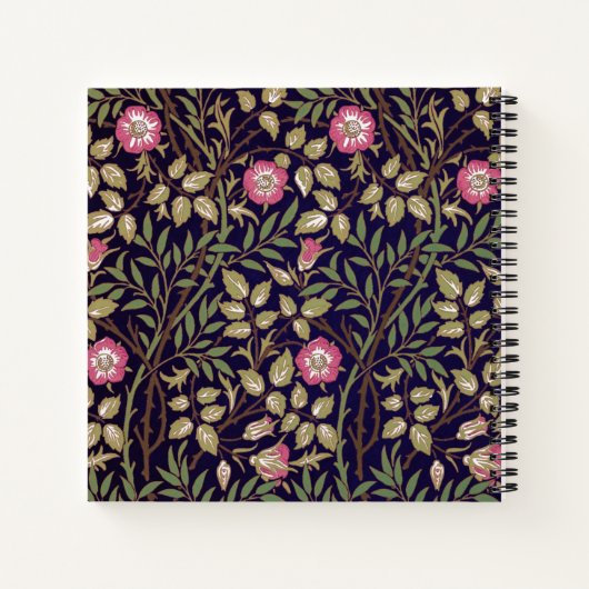 William Morris Sweet Briar Floral Art Notitieboek (Achterkant)