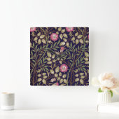 William Morris Sweet Briar Floral Art Nouveau Vierkante Klok (Huis)