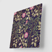 William Morris Sweet Briar Floral Art Nouveau Vierkante Klok (Hoek)