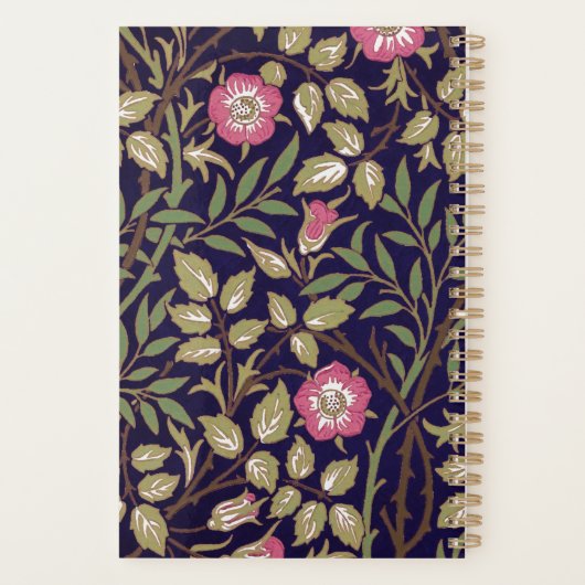 William Morris Sweet Briar Floral Art Planner (Achterkant)