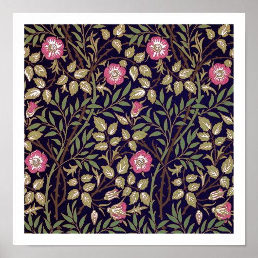 William Morris Sweet Briar Floral Art Poster (Voorkant)