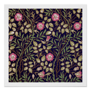 William Morris Sweet Briar Floral Art Poster