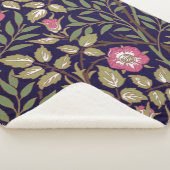William Morris Sweet Briar Floral Art Sherpa Deken (3/4)
