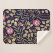 William Morris Sweet Briar Floral Art Sherpa Deken (Voorkant (horizontaal))