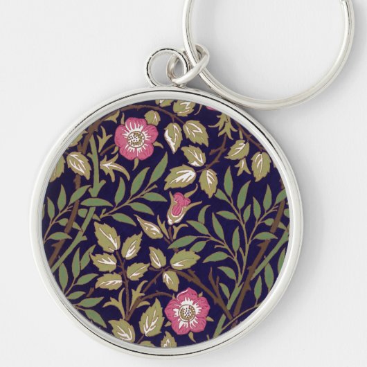 William Morris Sweet Briar Floral Art Sleutelhanger (Voorkant)
