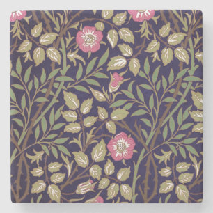 William Morris Sweet Briar Floral Art Stenen Onderzetter