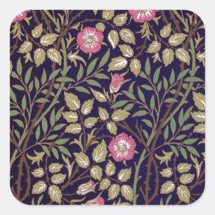 William Morris Sweet Briar Floral Art Vierkante Sticker