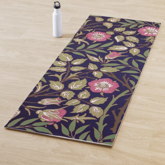 William Morris Sweet Briar Floral Art Yogamat (In situ)