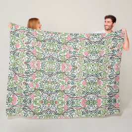 William Morris  Sweet Briar Rozen Foliage Fleece Deken