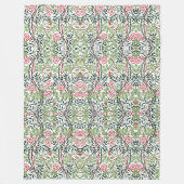 William Morris  Sweet Briar Rozen Foliage Fleece Deken (Voorkant)