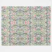 William Morris  Sweet Briar Rozen Foliage Fleece Deken (Voorkant (Horizontaal))