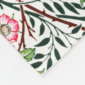 William Morris  Sweet Briar Rozen Foliage Fleece Deken (Hoek)