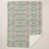 William Morris  Sweet Briar Rozen Foliage Sherpa Deken (Voorkant)