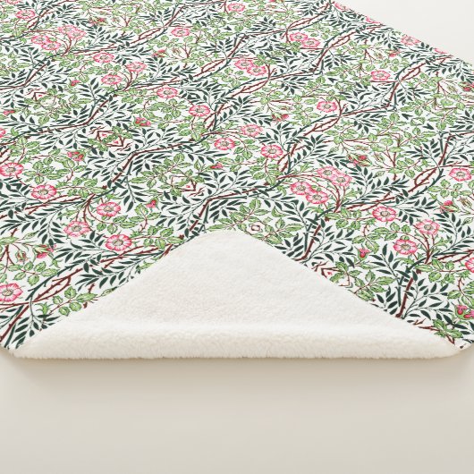 William Morris Sweet Briar Rozen Foliage Sherpa Deken (3/4)