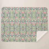 William Morris  Sweet Briar Rozen Foliage Sherpa Deken (Voorkant (horizontaal))