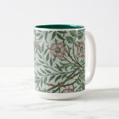 William Morris  Sweet Briar Rozen Foliage Tweekleurige Koffiemok (Voorkant rechts)