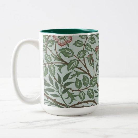 William Morris  Sweet Briar Rozen Foliage Tweekleurige Koffiemok (Links)