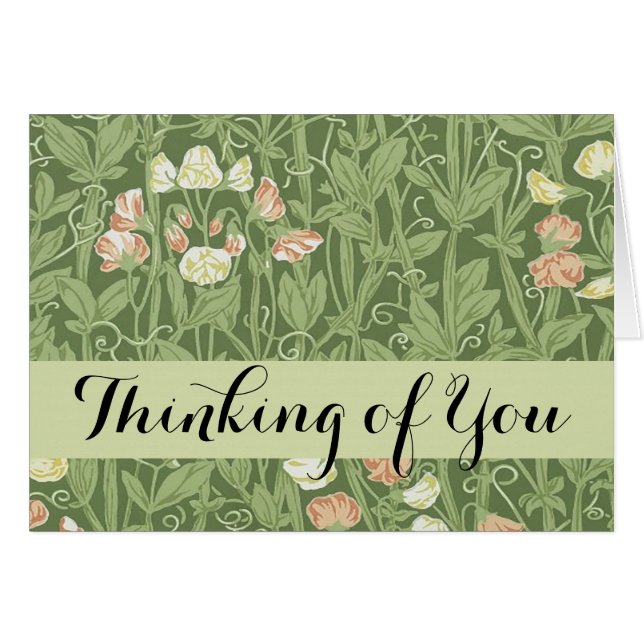 William Morris Sweet Pea Floral Design (Voorkant Horizontaal)