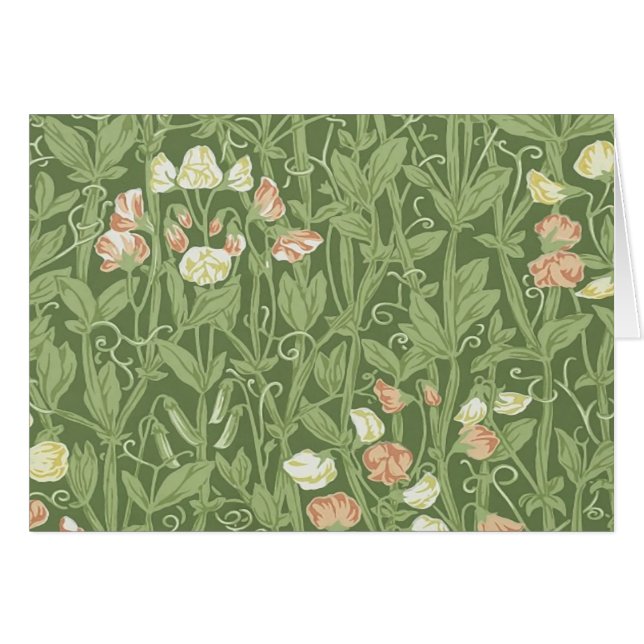 William Morris Sweet Pea Floral Design (Voorkant Horizontaal)