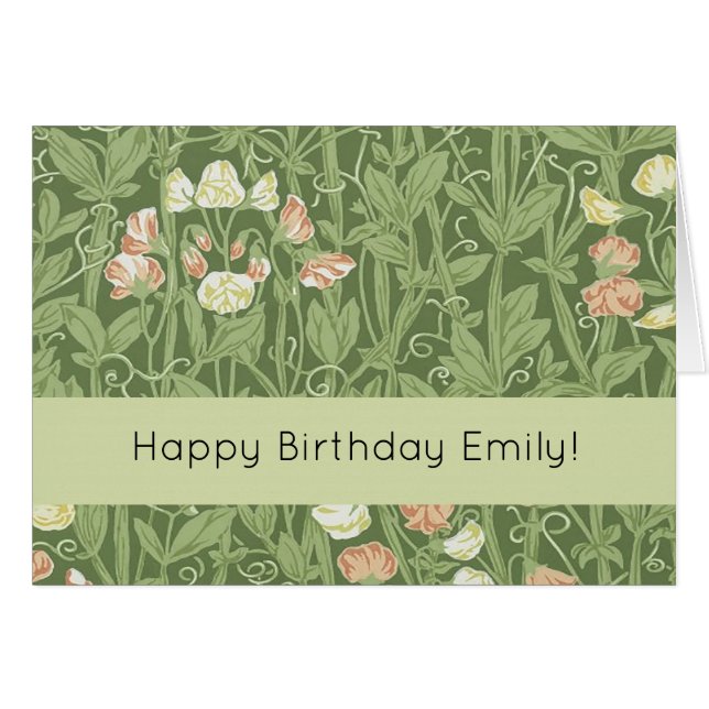 William Morris Sweet Pea Floral Design (Voorkant Horizontaal)