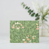 William Morris Sweet Pea Floral Design Briefkaart (Staand voorkant)
