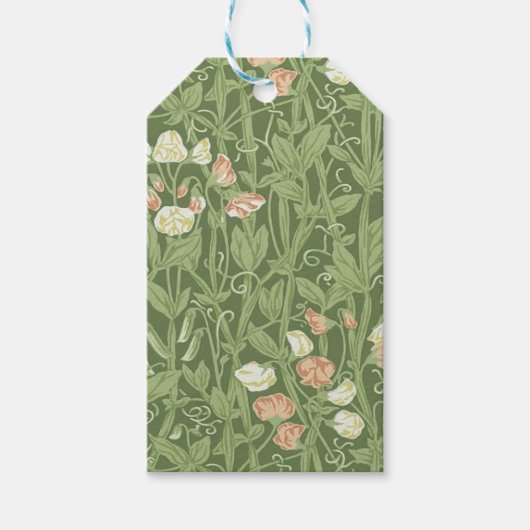 William Morris Sweet Pea Floral Design Cadeaulabel (Voorkant)