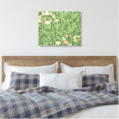 William Morris Sweet Pea Floral Design Canvas Afdruk (Insitu (Slaapkamer))