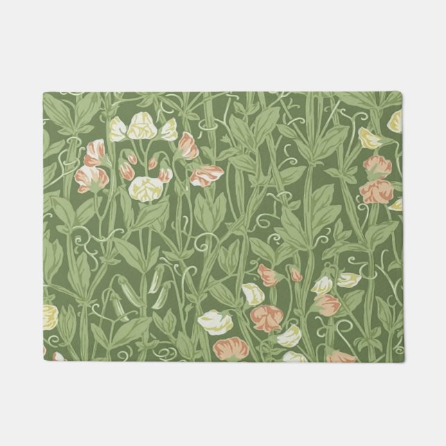 William Morris Sweet Pea Floral Design Deurmat (Voorkant)