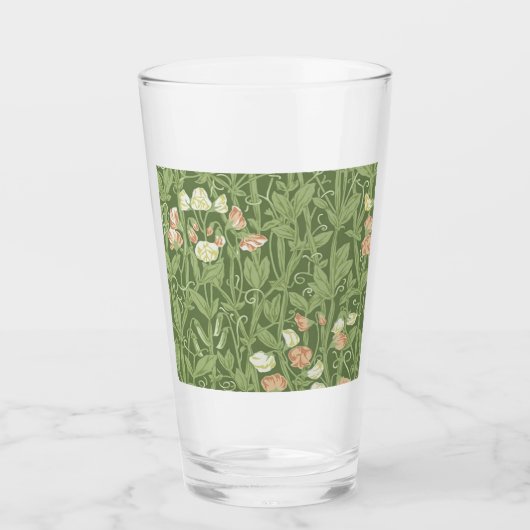 William Morris Sweet Pea Floral Design Glas (Voorkant)