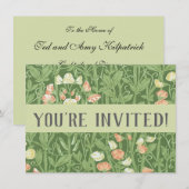 William Morris Sweet Pea Floral Design Kaart (Voorkant / Achterkant)