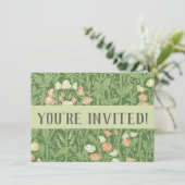 William Morris Sweet Pea Floral Design Kaart (Staand voorkant)