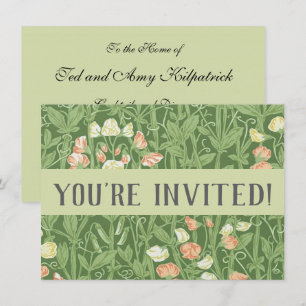 William Morris Sweet Pea Floral Design Kaart