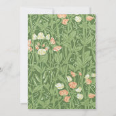 William Morris Sweet Pea Floral Design Kaart (Achterkant)
