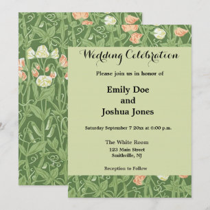 William Morris Sweet Pea Floral Design Kaart