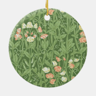William Morris Sweet Pea Floral Design Keramisch Ornament