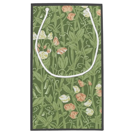 William Morris Sweet Pea Floral Design Klein Cadeauzakje (Achterkant)