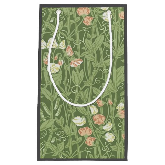 William Morris Sweet Pea Floral Design Klein Cadeauzakje (Voorkant)