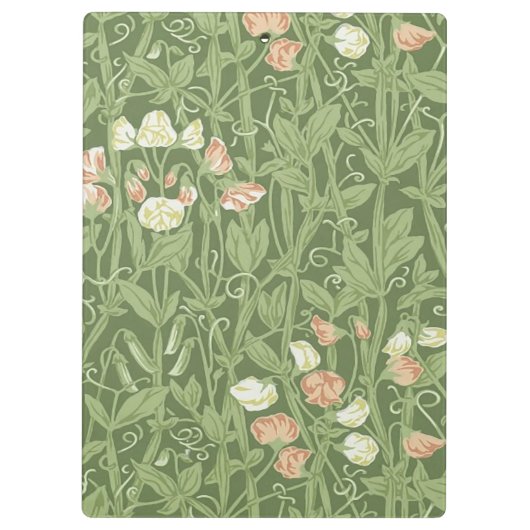 William Morris Sweet Pea Floral Design Klembord (Achterkant)