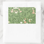 William Morris Sweet Pea Floral Design Rechthoekige Sticker (Tas)