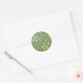 William Morris Sweet Pea Floral Design Ronde Sticker (Envelop)