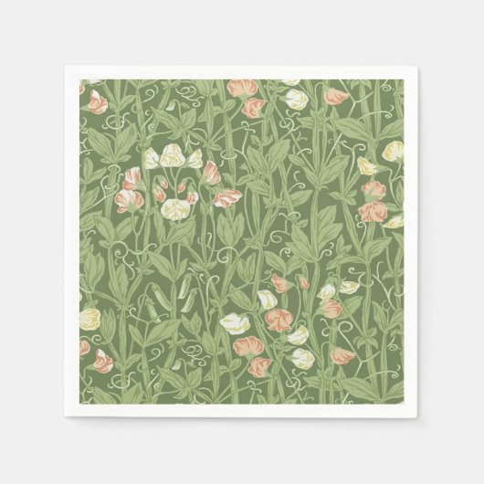 William Morris Sweet Pea Floral Design Servet (Voorkant)
