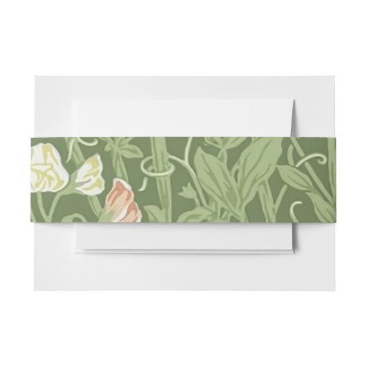 William Morris Sweet Pea Floral Design Uitnodigingen Wikkel (Voorkant Voorbeeld)