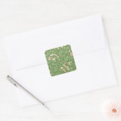 William Morris Sweet Pea Floral Design Vierkante Sticker (Envelop)